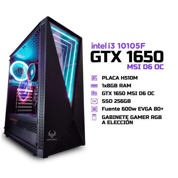 I3 10105F GTX 1650 MSI gamer,intel Trulu Store