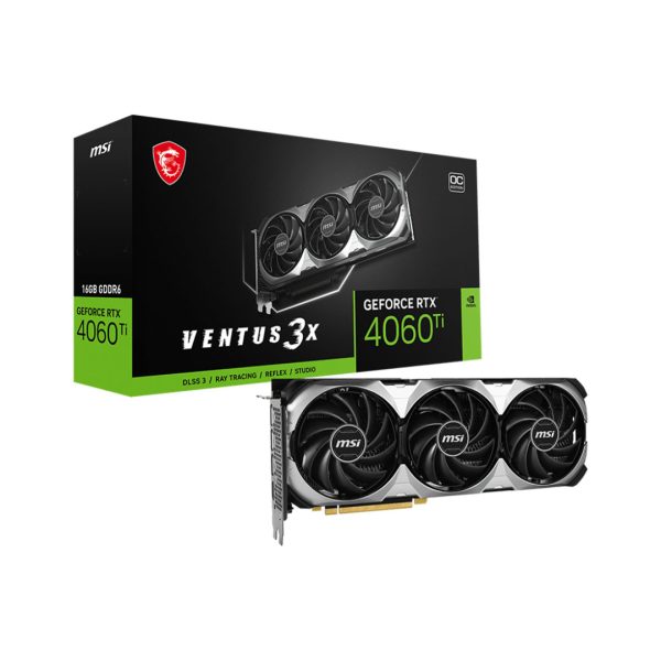 TARJETA DE VIDEO NVIDIA RTX 4060 Ti MSI VENTUS 3X OC 16GB
