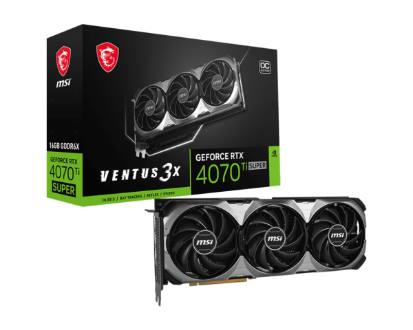 TARJETA DE VIDEO NVIDIA RTX 4070 TI SUPER 16GB MSI VENTUS 3X OC