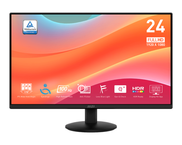 MONITOR MSI PRO MP242L 24" FHD - 100HZ - 1MS - PANEL IPS