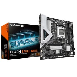 PLACA MADRE GIGABYTE B840M EAGLE WIFI 6 / WI-FI 6 / BLUETOOTH 5.3 / ARGB / AMD AM5