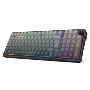 TECLADO GAMER REDRAGON EISA MAX K686 RGB GRIS 90% GASKET - SW MAMBO MINT - TRI MODE WIRELESS- ESPAÑOL - MAC/WINDOWS